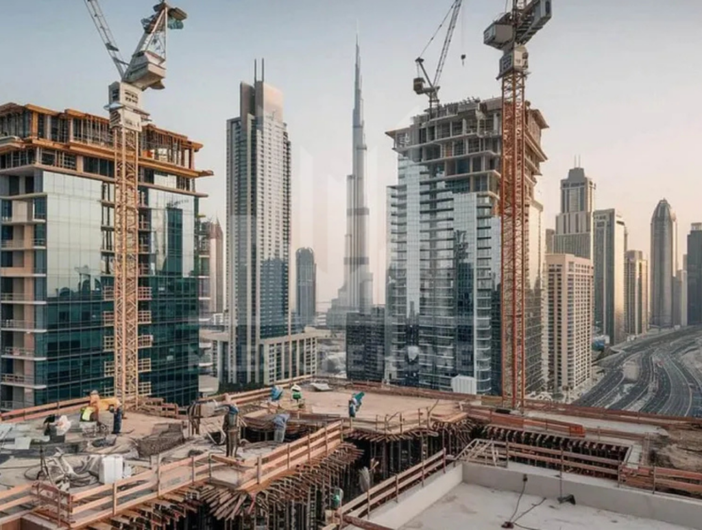 Newly completed Dubai off-plan property handover showing residential tower delivered to buyers representing the end of the off-plan construction cycle