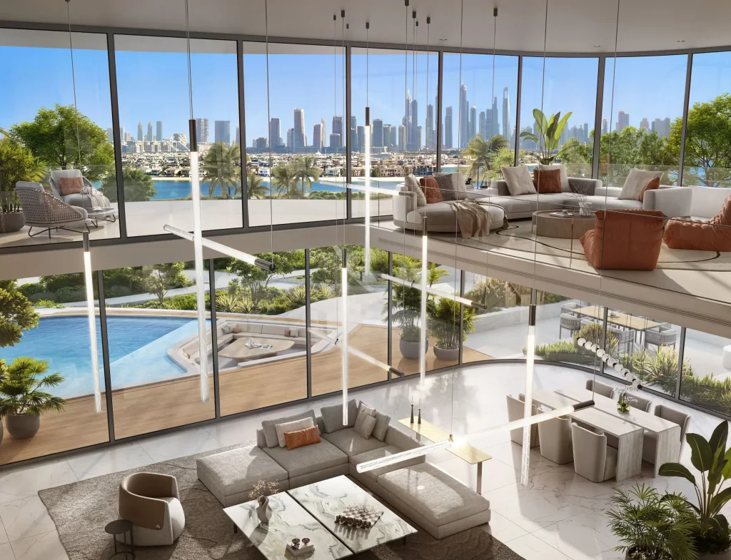 Beach Mansion Villa Living Dining in Bella by Passo by BEYOND Developments in West Crescent, Palm Jumeirah