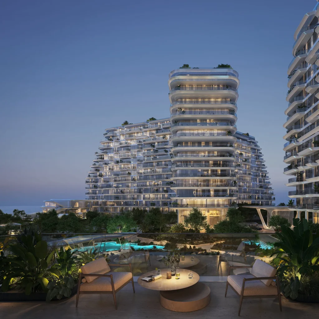 Central Parkland of Bella by Passo by BEYOND Developments in West Crescent, Palm Jumeirah