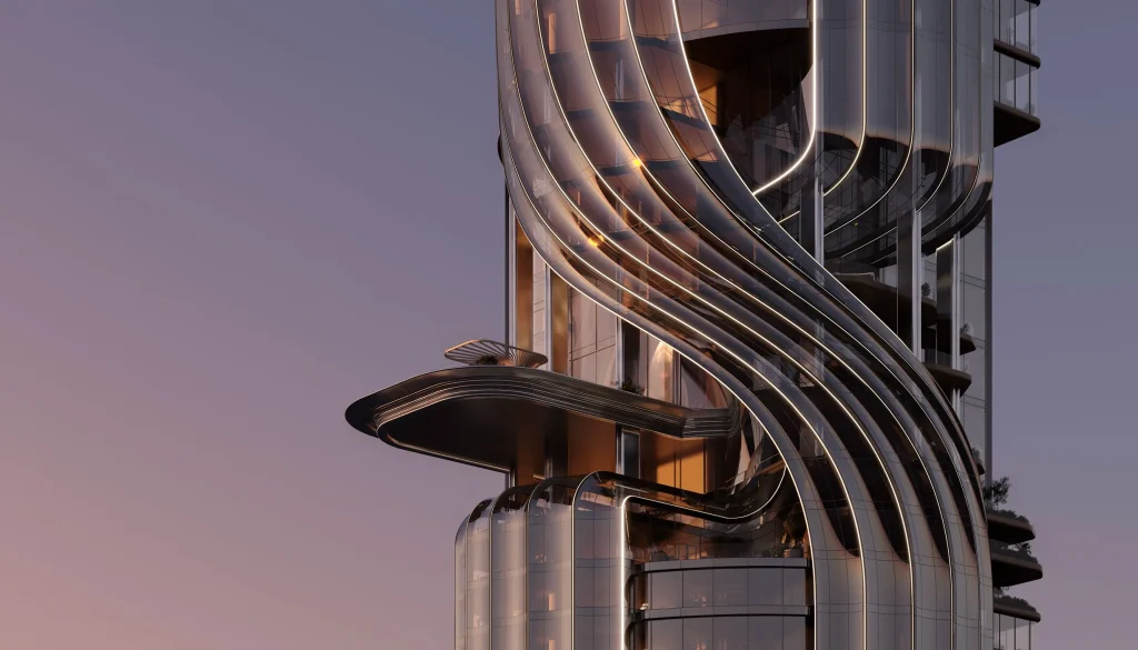 amazing exterior design of LUMENA ALTA by Omniyat in Business Bay Dubai