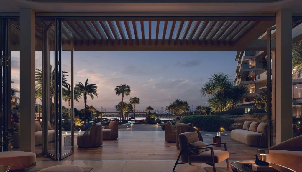 balcony sky view Palm Central Private Residences by Nakheel in Palm Jebel Ali, Dubai