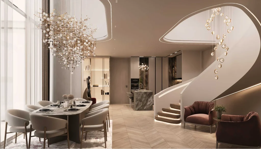 dining room at The Symphony by Imtiaz, Meydan Horizon, MBR City, Dubai