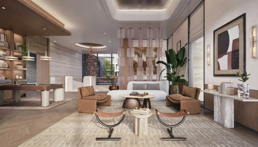 entertainment area at Eltiera Views by Ellington Properties, Jumeirah Islands, Dubai