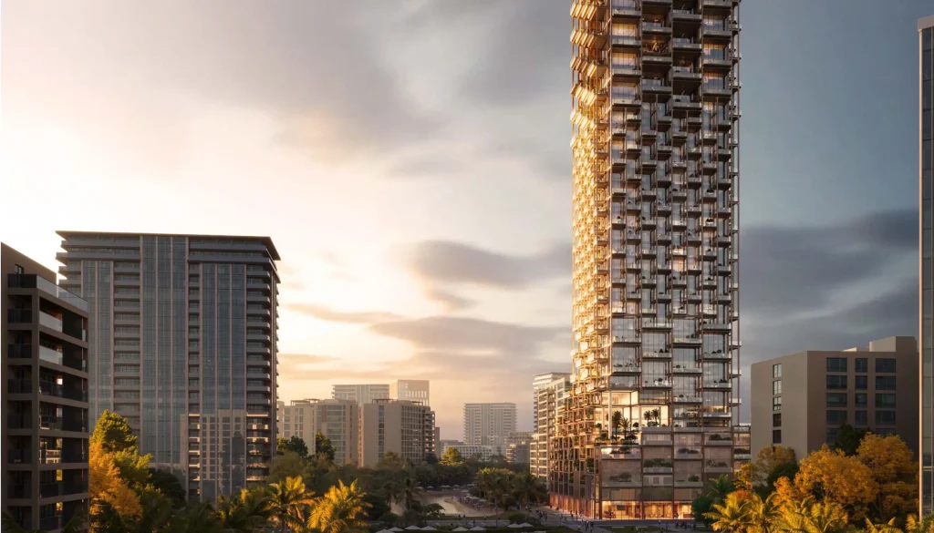 exterior design in The Symphony by Imtiaz, Meydan Horizon, MBR City, Dubai