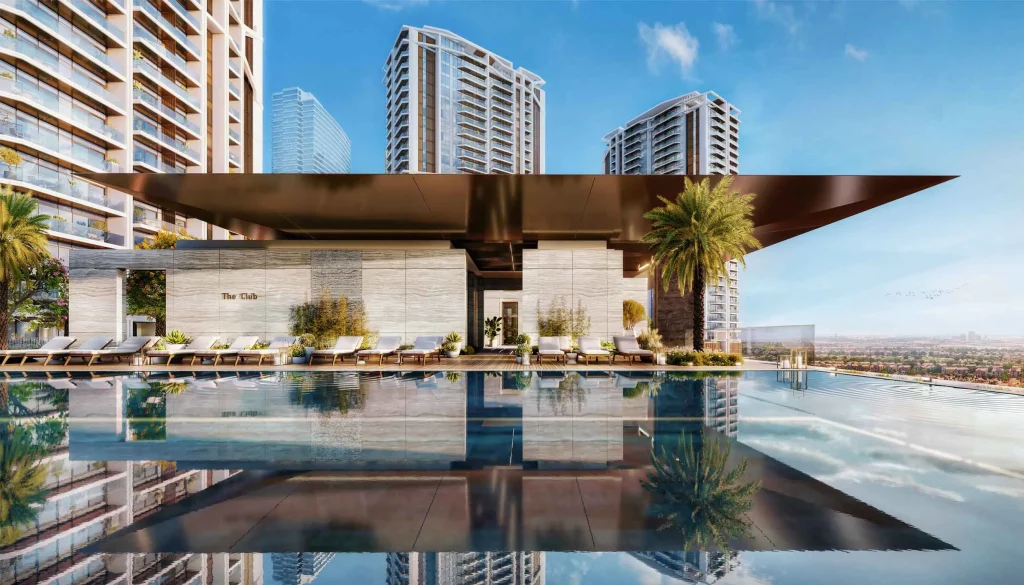 exterior design of Eltiera Views by Ellington Properties, Jumeirah Islands, Dubai