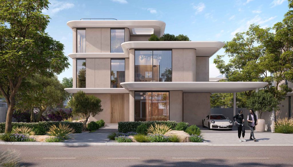 exterior design of a villa at Park Gate 2 by Emaar in Dubai Hills Estate