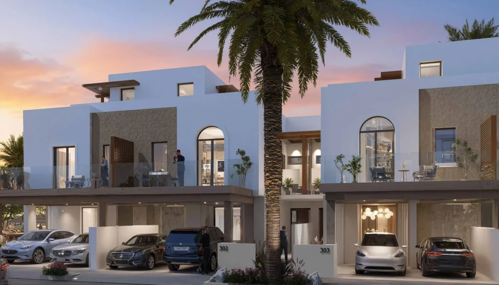 exterior designs of townhouses in Hayat by Dubai South Properties in Dubai