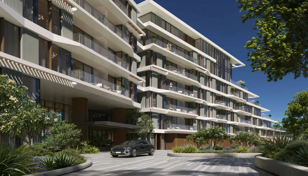 exterior of Palm Central Private Residences by Nakheel in Palm Jebel Ali, Dubai