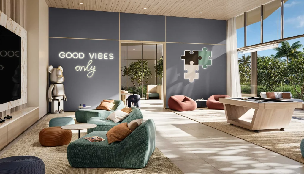 gaming room at The Edit at in Dubai Design District (d3) by Meraas