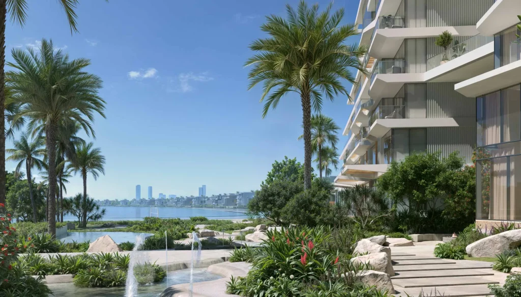 landscape of Palm Central Private Residences by Nakheel in Palm Jebel Ali, Dubai