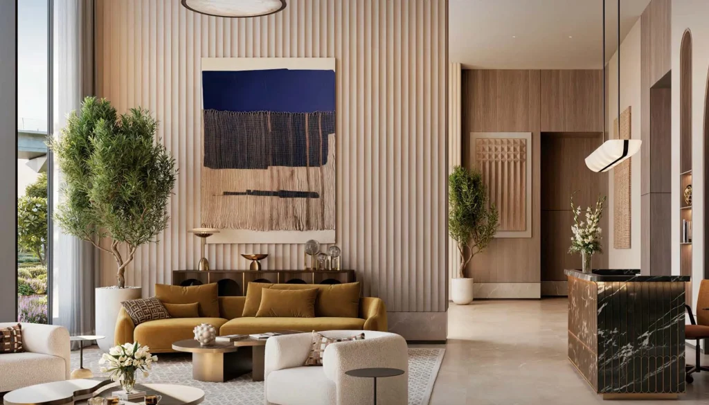 living area at Lyvia by Palace Emaar in Dubai Creek Harbour