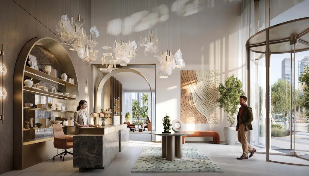 lobby at Avarra by Palace by Emaar in Business Bay, Dubai
