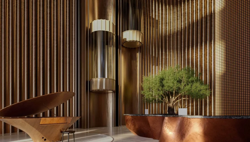 lobby of LUMENA ALTA by Omniyat in Business Bay Dubai