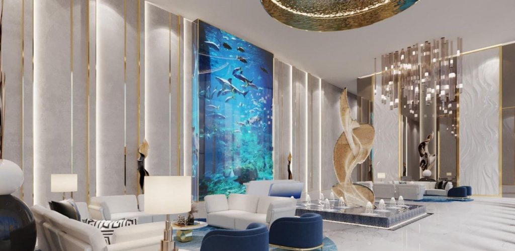 lobby of Oceanz 3 by Danube Properties in Dubai Maritime City