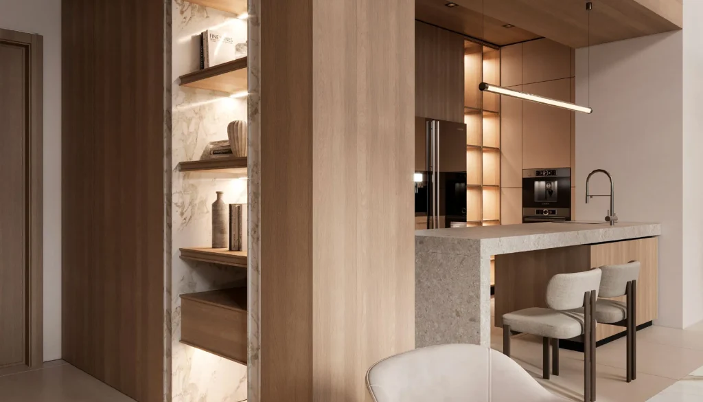 luxury details in the interior design of LIV Oceanside by LIV Developers in Dubai Islands Dubai