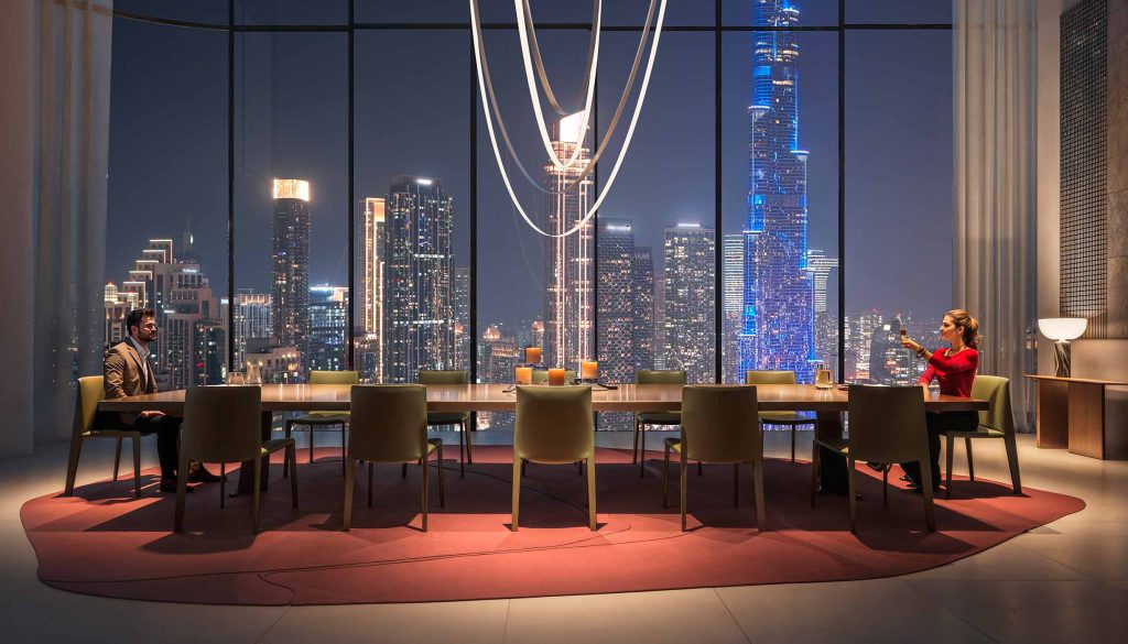 luxury dining table Inaura Hotels & Residences by ARADA, Downtown Dubai