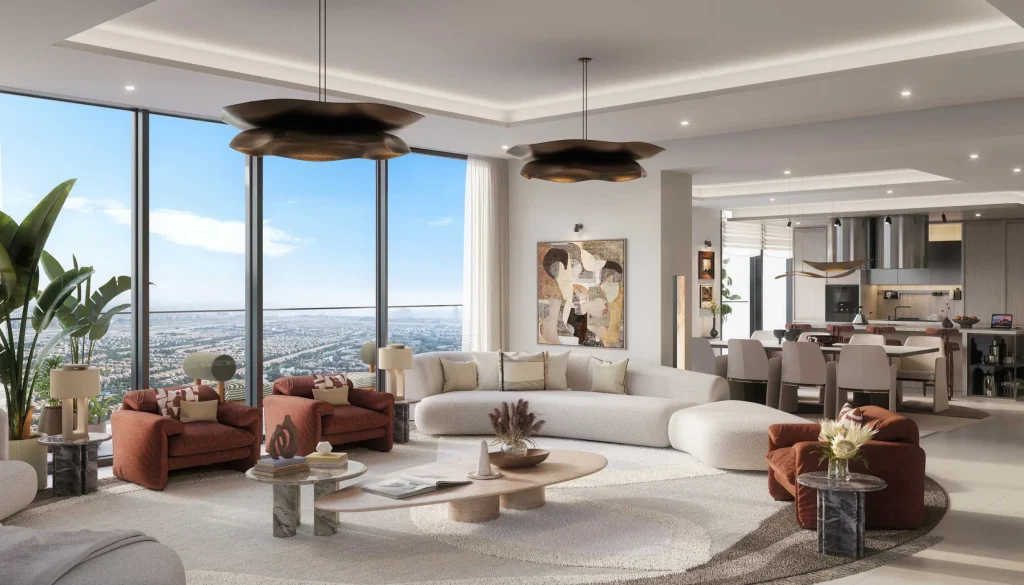 luxury lobby at Eltiera Views by Ellington Properties, Jumeirah Islands, Dubai