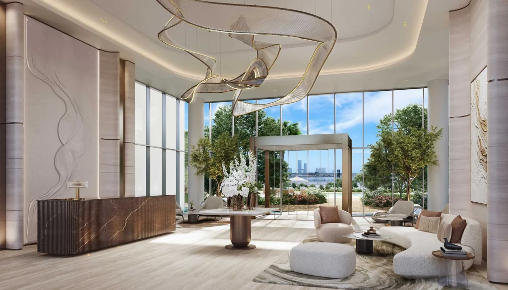 luxury lobby at The Edit at in Dubai Design District (d3) by Meraas