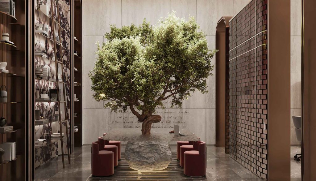 luxury lobby at The Symphony by Imtiaz, Meydan Horizon, MBR City, Dubai