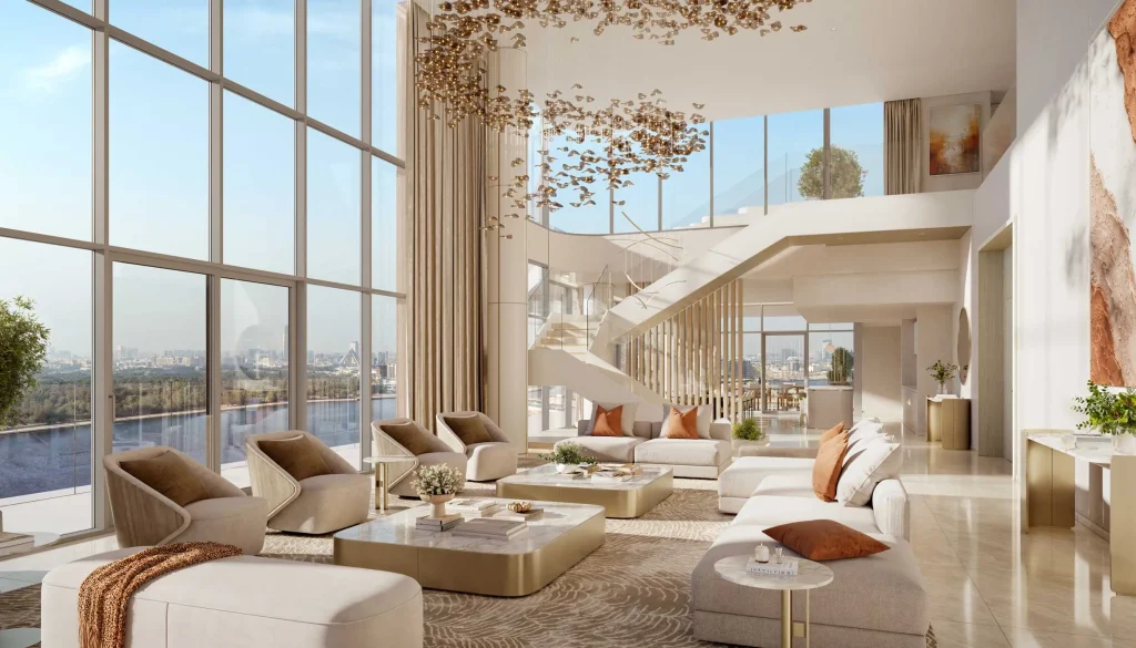luxury specious reception in a villa at The Edit at in Dubai Design District (d3) by Meraas