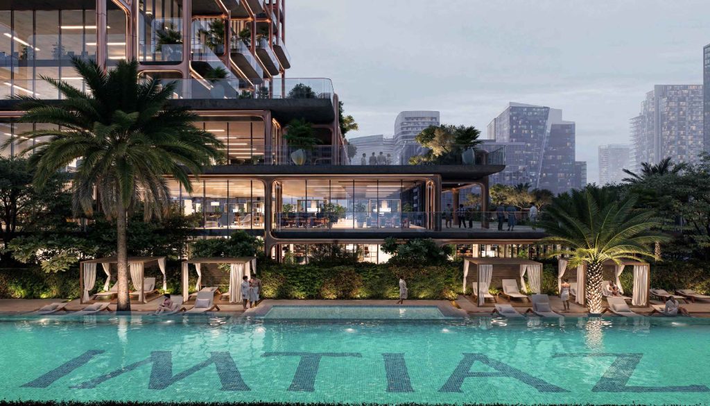 pool view units in The Symphony by Imtiaz, Meydan Horizon, MBR City, Dubai