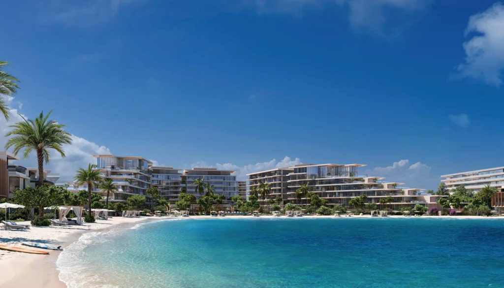 private beach at Palm Central Private Residences by Nakheel in Palm Jebel Ali, Dubai