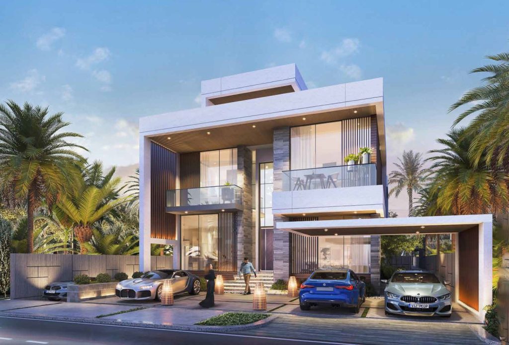 private luxury parking in a villa at Morocco at DAMAC Lagoons by DAMAC Properties