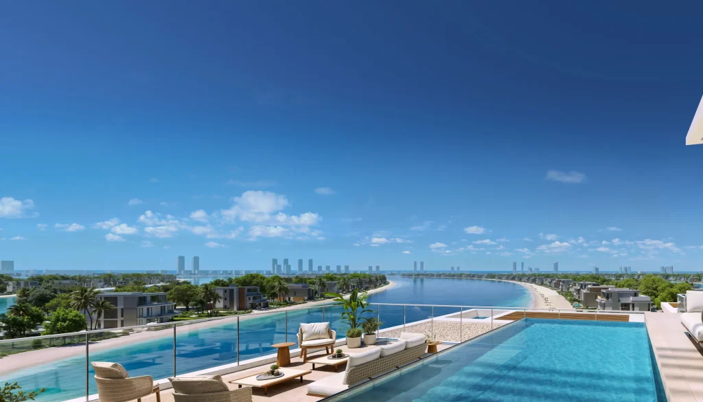 private penthouse pool at Palm Central Private Residences by Nakheel in Palm Jebel Ali, Dubai