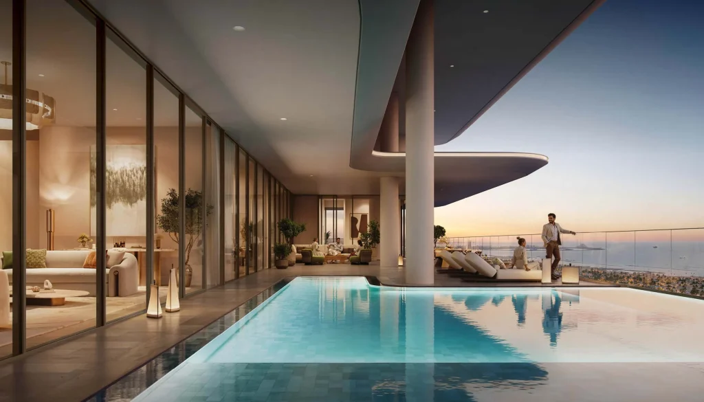 private pool at Avarra by Palace by Emaar in Business Bay, Dubai