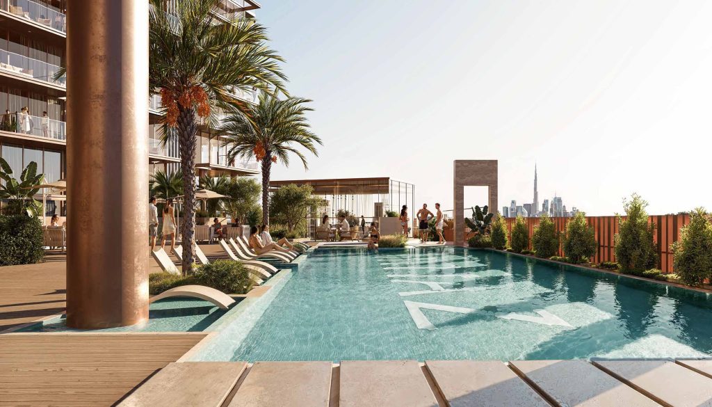 private pool at Sea Cliff by Imtiaz in Dubai Islands