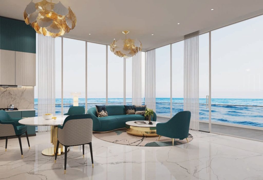 sea overview at Oceanz 3 by Danube Properties in Dubai Maritime City