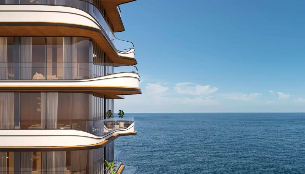 sea view balcony at LIV Oceanside by LIV Developers in Dubai Islands Dubai