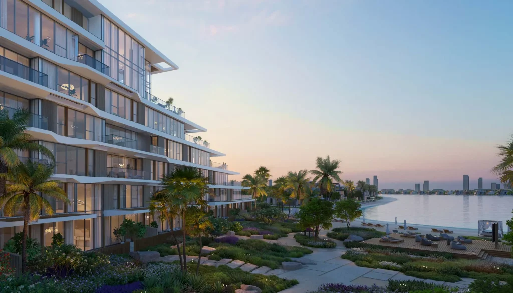 side view of Palm Central Private Residences by Nakheel in Palm Jebel Ali, Dubai