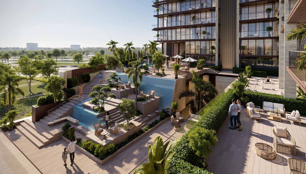 the exterior design of Sea Cliff by Imtiaz in Dubai Islands