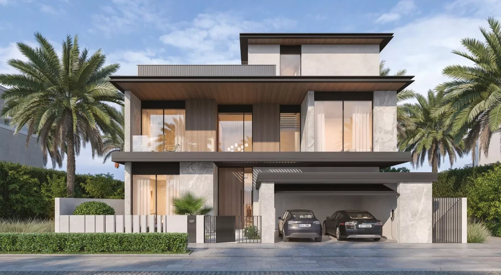 the exterior design at Lakeshore at The Sanctuary in MBR city by Ellington Properties