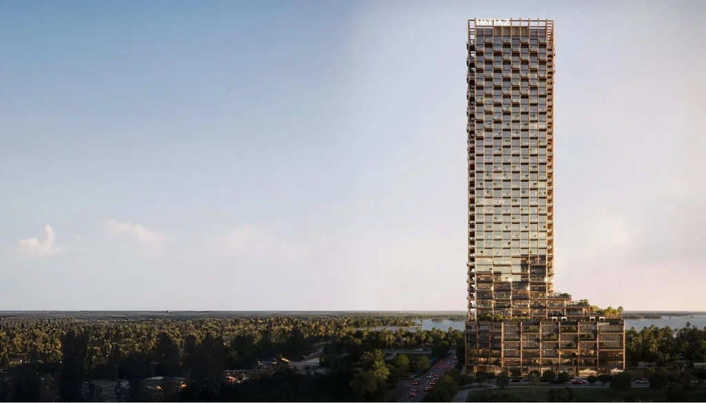 wide view of The Symphony tower by Imtiaz, Meydan Horizon, MBR City, Dubai